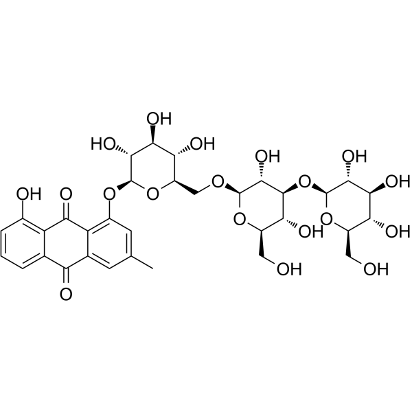 Chrysophanol triglucoside Chemical Structure