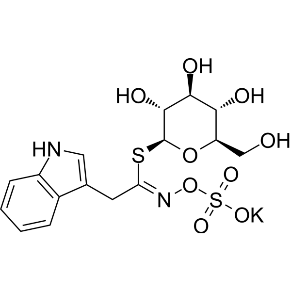 Glucobrassicin potassium Chemical Structure