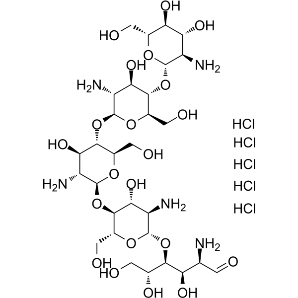 Chitopentaose pentahydrochloride Chemical Structure
