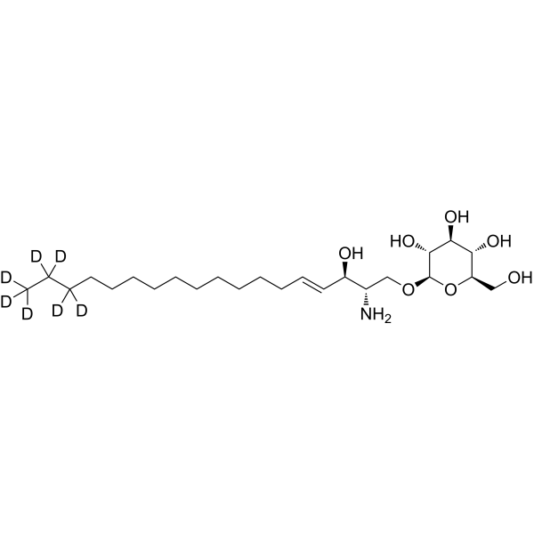 Glucosylsphingosine-d<sub>7</sub> Chemical Structure