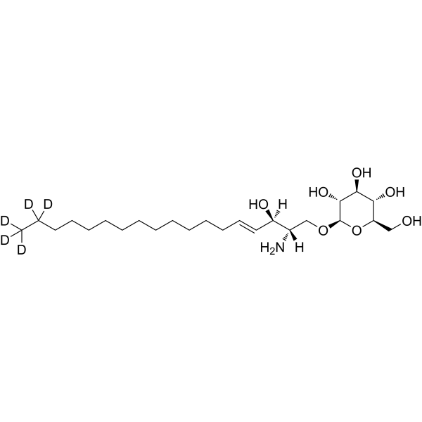 Glucosylsphingosine-d<sub>5</sub> Chemical Structure