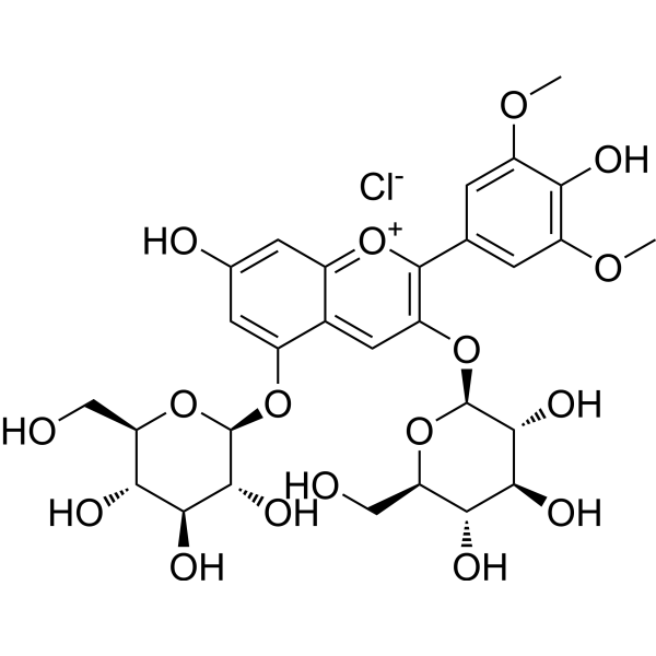Malvidin 3,5-diglucoside chloride Chemical Structure