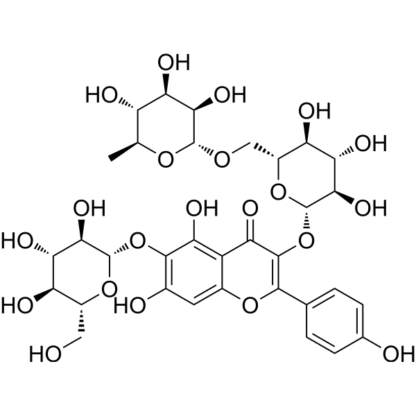 <em>6-Hydroxykaempferol</em> 3-O-β-rutinoside-<em>6</em>-O-β-D-glucoside