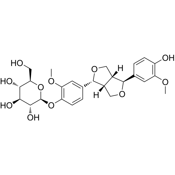 Epipinoresinol-4-O-β-glucoside Chemical Structure