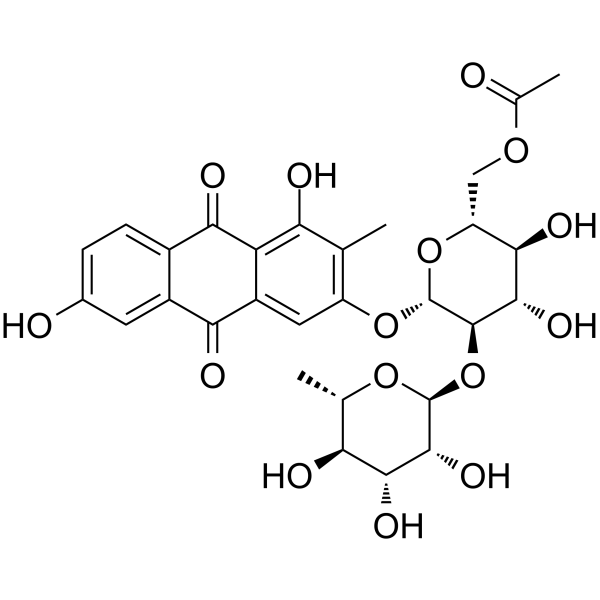 2-Methyl-1,3,6-trihydroxy-9,10-anthraquinone-3-O-α-rhamnosyl-(1→2)-β-D-glucoside