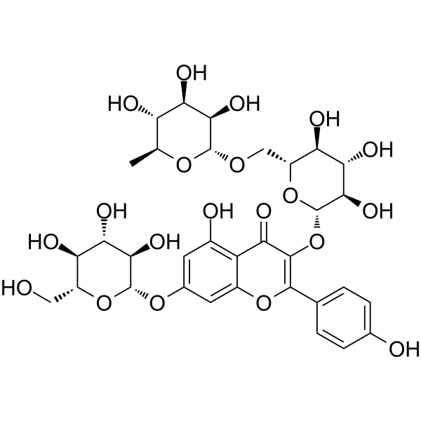 Kaempferol 3-O-rutinoside 7-O-glucoside Chemical Structure