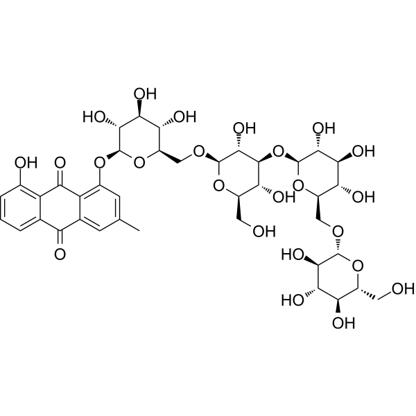 Chrysophanol tetraglucoside Chemical Structure
