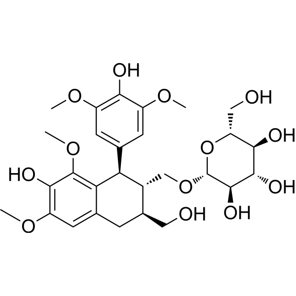(-)-Lyoniresinol 9'-O-glucoside Chemical Structure