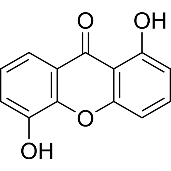 1,5-Dihydroxyxanthone Chemical Structure