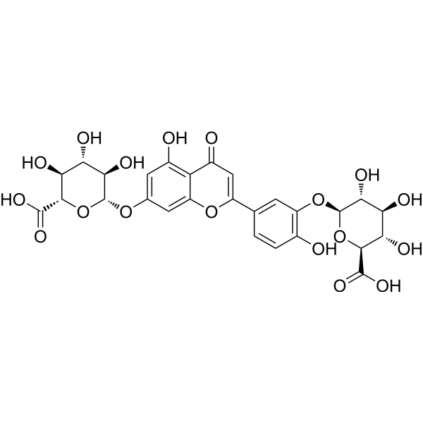 Luteolin 7,3′-di-O-glucuronide Chemical Structure