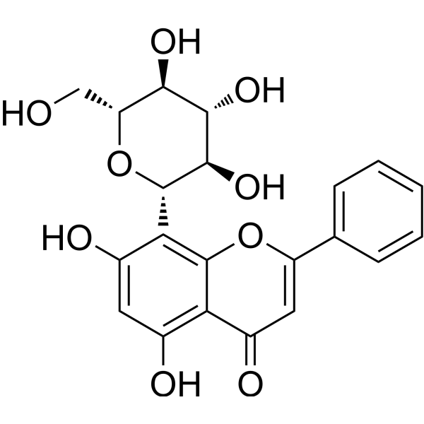 Chrysin 8-C-β-D-glucoside Chemical Structure