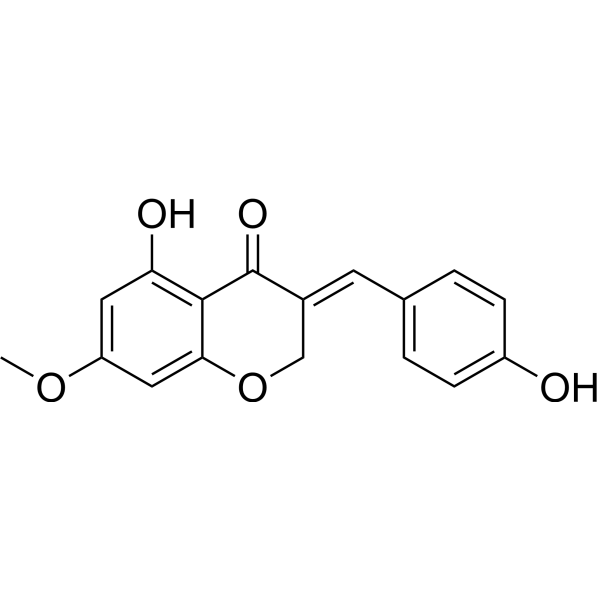 3-(4-Hydroxybenzylidene)-5-hydroxy-7-methoxychroman-4-one Chemical Structure