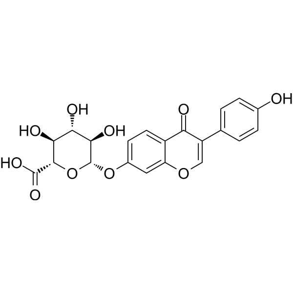Daidzein-7-O-glucuronide Chemical Structure