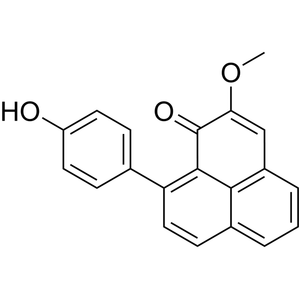 9-(4′-Hydroxyphenyl)-2-methoxyphenalen-1-one Chemical Structure