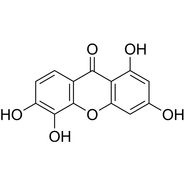 1,3,5,6-Tetrahydroxyxanthone Chemical Structure
