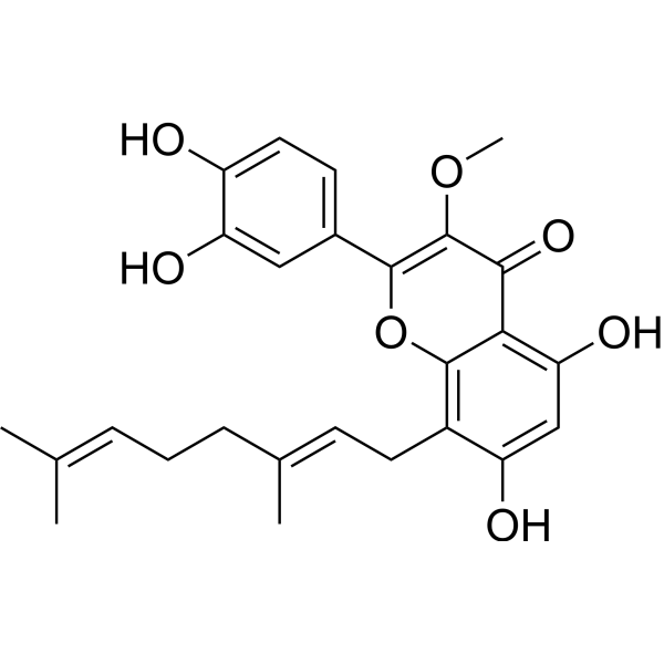 5,7,3',4'-Tetrahydroxy-3-methoxy-8-geranylflavone