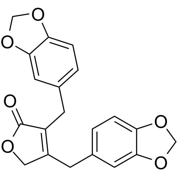 2,3-Di(3',4'-methylenedioxybenzyl)-2-buten-4-olide Chemical Structure