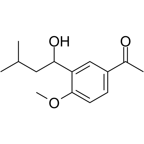 1-(3-(1-Hydroxy-3-methylbutyl)-4-methoxyphenyl)ethan-1-one Chemical Structure