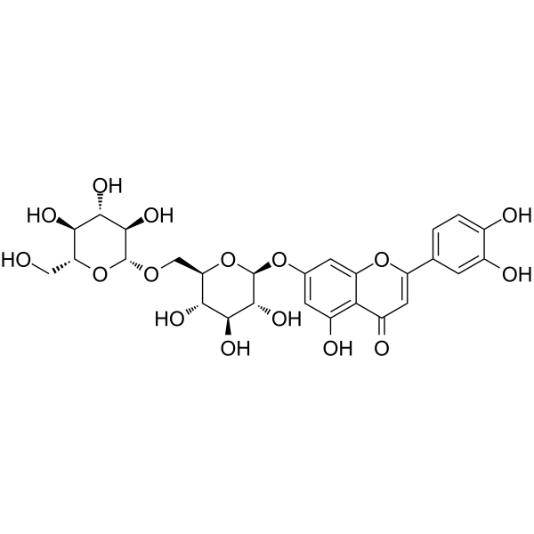 Luteolin-7-O-β-D-glucopyranoside Chemical Structure