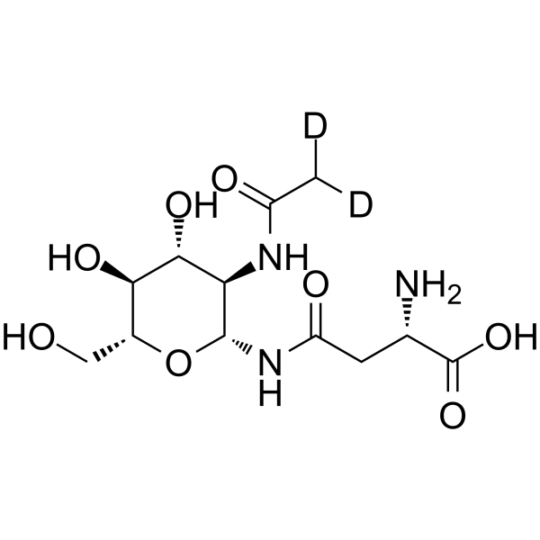 H-Asn(glcnac-beta-D)-OH-d2 Chemical Structure