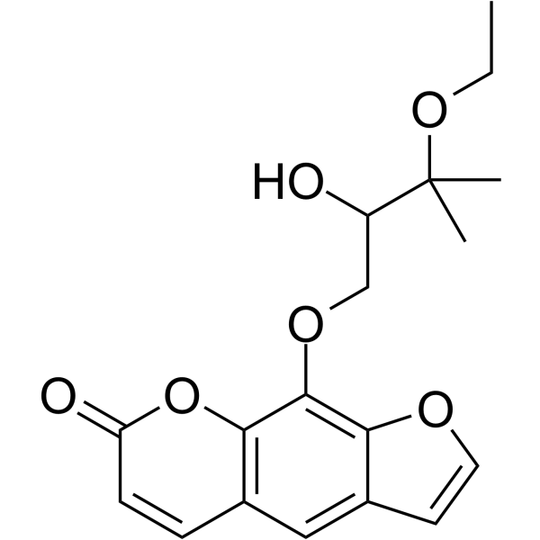 8-(3-Ethoxy-2-hydroxy-3-methylbutyloxy)psoralen Chemical Structure