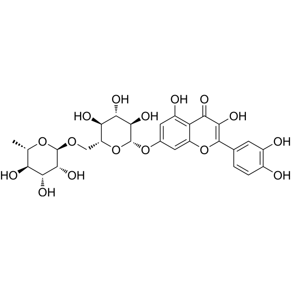Quercetin 7-O-rutinoside Chemical Structure