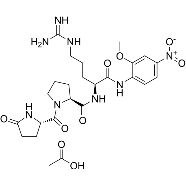 pGlu-Pro-Arg-MNA monoacetate Chemical Structure
