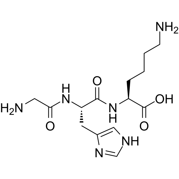Glycyl-L-histidyl-L-lysine Chemical Structure