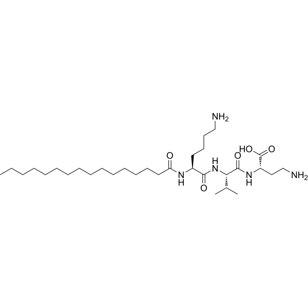 Palmitoyl dipeptide-5 diaminohydroxybutyrate Chemical Structure
