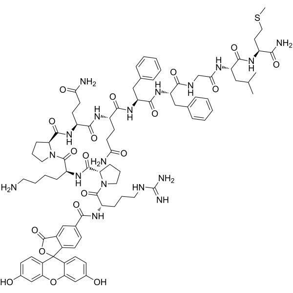 Substance P, FAM-labeled Chemical Structure
