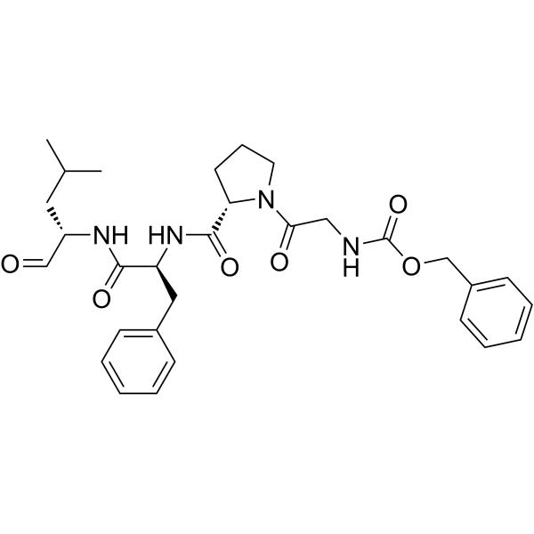 Z-Gly-Pro-Phe-Leu-CHO Chemical Structure