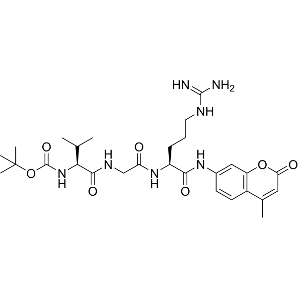 Boc-Val-Gly-Arg-AMC Chemical Structure