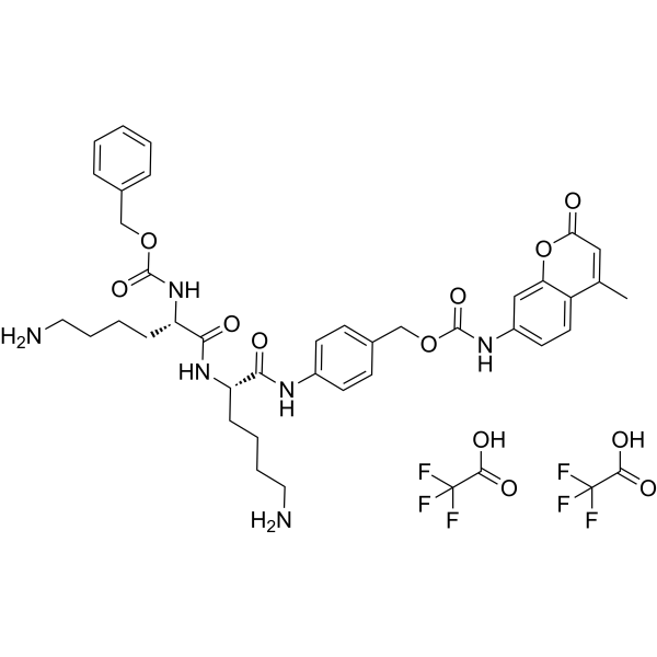 Cbz-Lys-Lys-PABA-AMC diTFA Chemical Structure