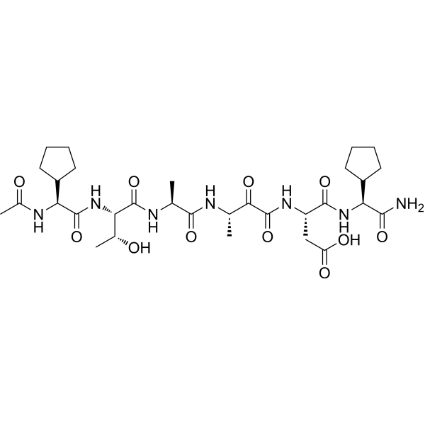 Ac-{Cpg}-Thr-Ala-{Ala(CO)}-Asp-{Cpg}-NH2 Chemical Structure