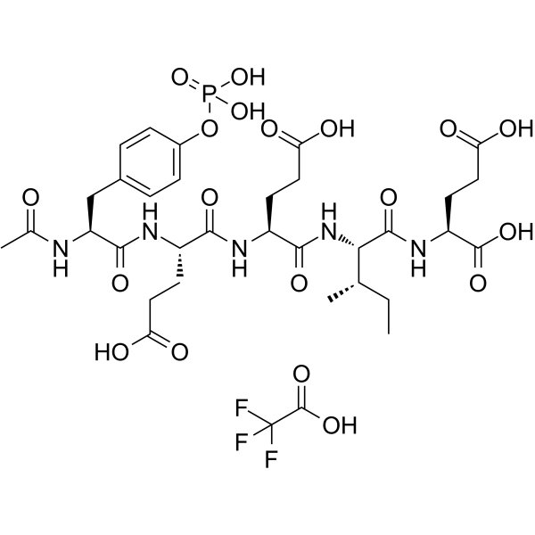 Ac-Tyr(PO3H2)-Glu-Glu-Ile-Glu-OH TFA Chemical Structure
