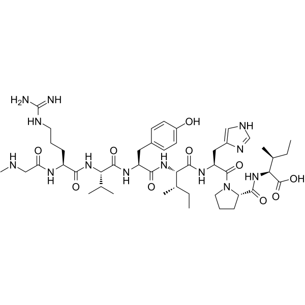 [Sar1, Ile8]-Angiotensin II Chemical Structure
