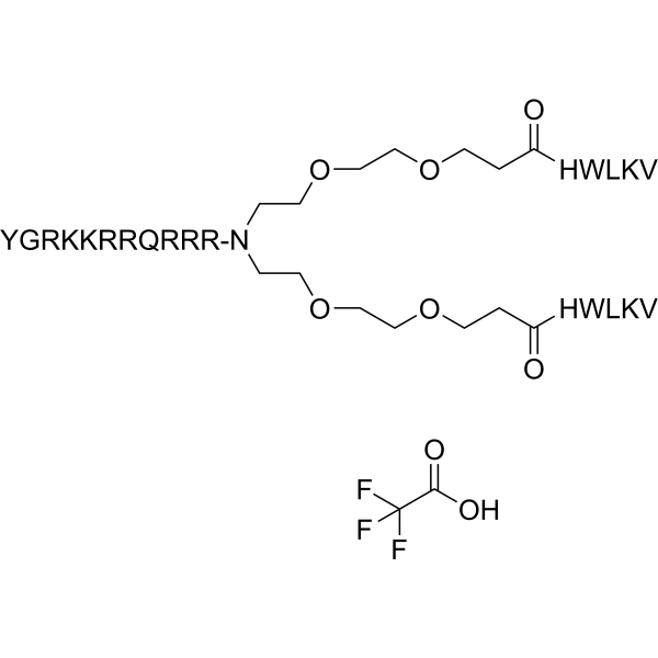 TAT-P4-(DATC5)2 TFA Chemical Structure