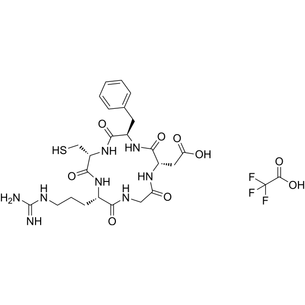 Cyclo(Arg-Gly-Asp-D-Phe-Cys) TFA Chemical Structure