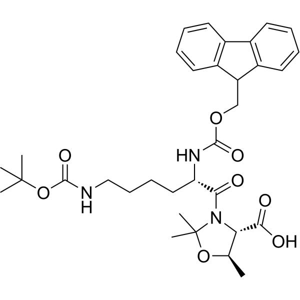 Fmoc-Lys(Boc)-Thr(psi(Me,Me)pro)-OH Chemical Structure