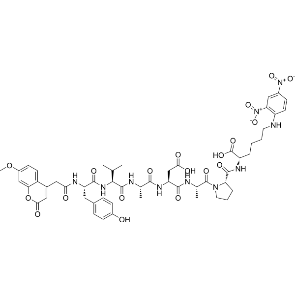 Mca-YVADAP-Lys(Dnp)-OH Chemical Structure