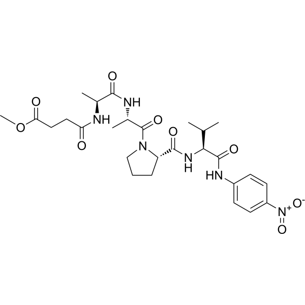MeOSuc-Ala-Ala-Pro-Val-pNA Chemical Structure