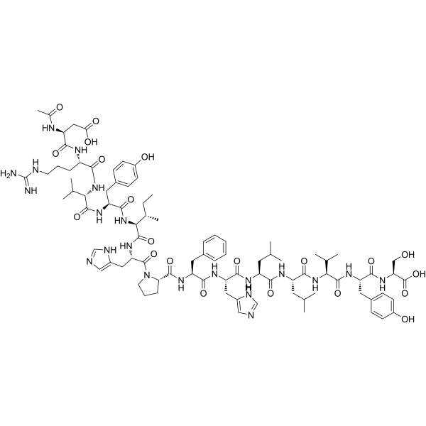 Acetyl angiotensinogen (1-14), porcine Chemical Structure