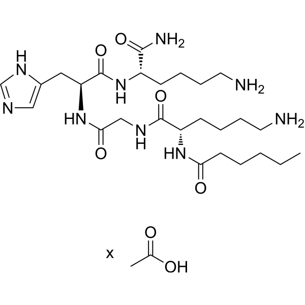 Caprooyl-tetrapeptide-3 acetate Chemical Structure