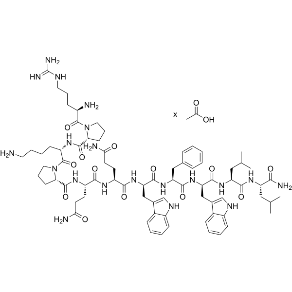 (D-Arg1,D-Pro2,D-Trp7,9,L-Leu11)-Substance P acetate Chemical Structure