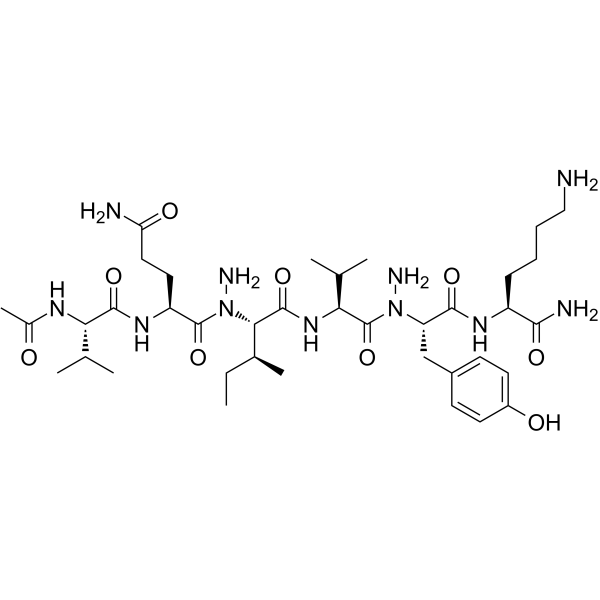 Ac-Val-Gln-aIle-Val-aTyr-Lys-NH2 Chemical Structure