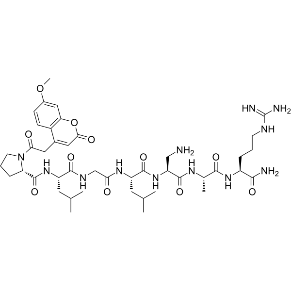 Mca-PLGL-Dpa-AR-NH2 Chemical Structure