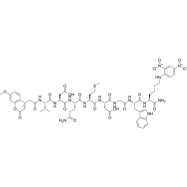Mca-VDQMDGW-K(Dnp)-NH2 Chemical Structure