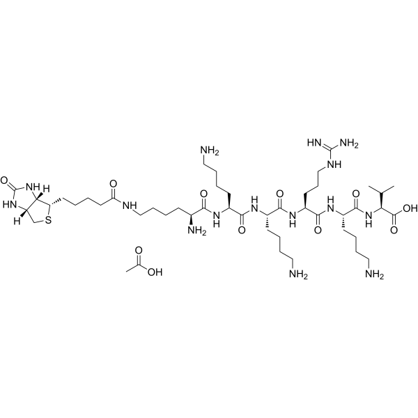Biotin-KKKRKV acetate Chemical Structure