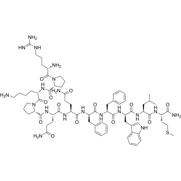 [D-Pro2,D-Phe7,D-Trp9] Substance P Chemical Structure