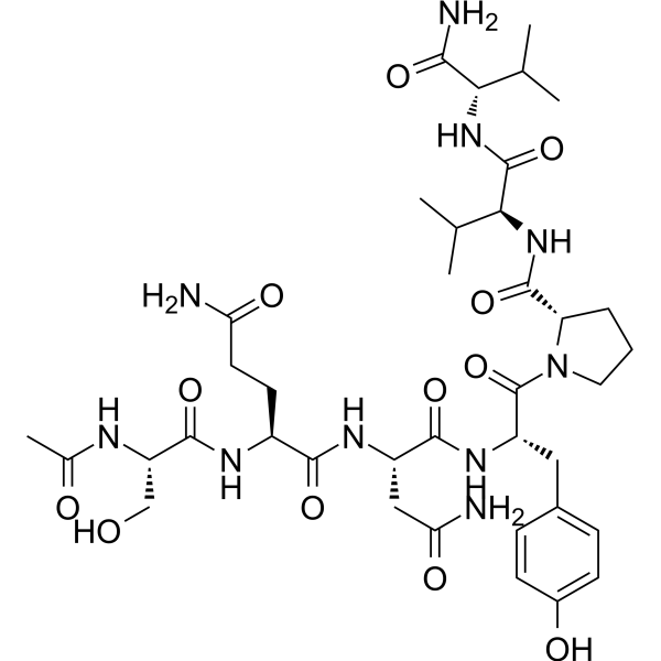 Ac-Ser-Gln-Asn-Tyr-Pro-Val-Val-NH2 Chemical Structure